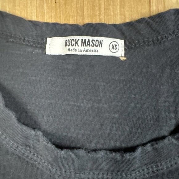Buck Mason Mens Black Short Sleeve Crew Neck T-Shirt Size XS - Picture 2 of 6